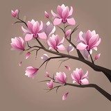 Vektorové květy magnolií