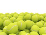 Tisíce  tenisových míčků
