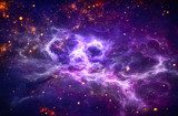 Fialová hmla galaxie v nekonečne