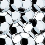Hra svetla a tieňa s futbalovými loptami