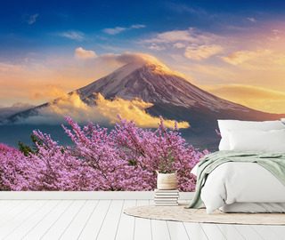 sopecna harmonie s kvetouci tresni fototapety krajin fototapety demural