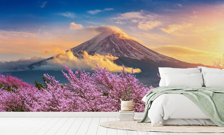 sopecna harmonie s kvetouci tresni fototapety krajin fototapety demural