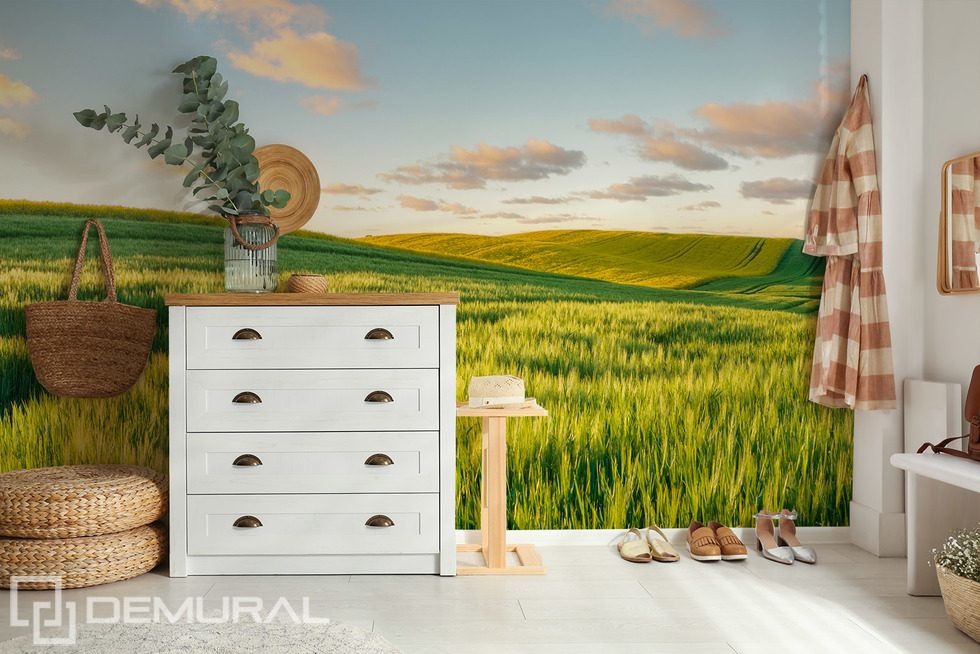 Slunečné kopce za soumraku Fototapety Krajin Fototapety Demural