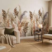 Elegantna-dekoracia-z-pampovych-trav-fototapety-do-obyvaciho-pokoje-fototapety-demural