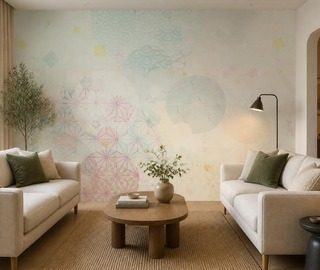 stylova hra pastelovych geometrickych tvarov fototapety do obyvaciho pokoje fototapety demural