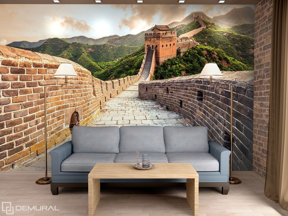 Uprostřed Velké Čínské Zdi Orientální Fototapety Demural