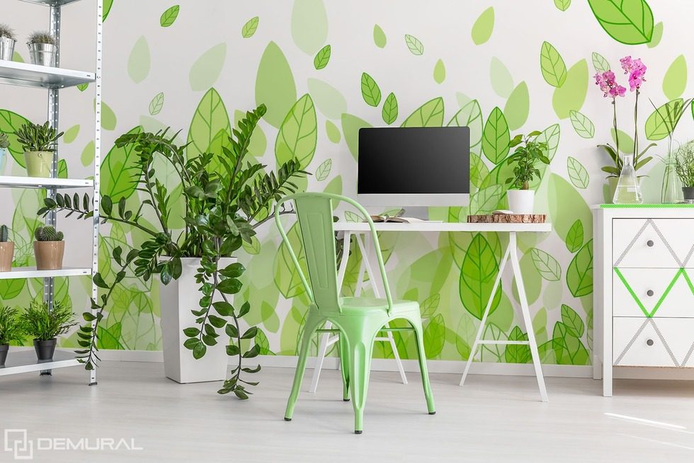 Floristická zeleň Fototapety do obývacího pokoje Fototapety Demural