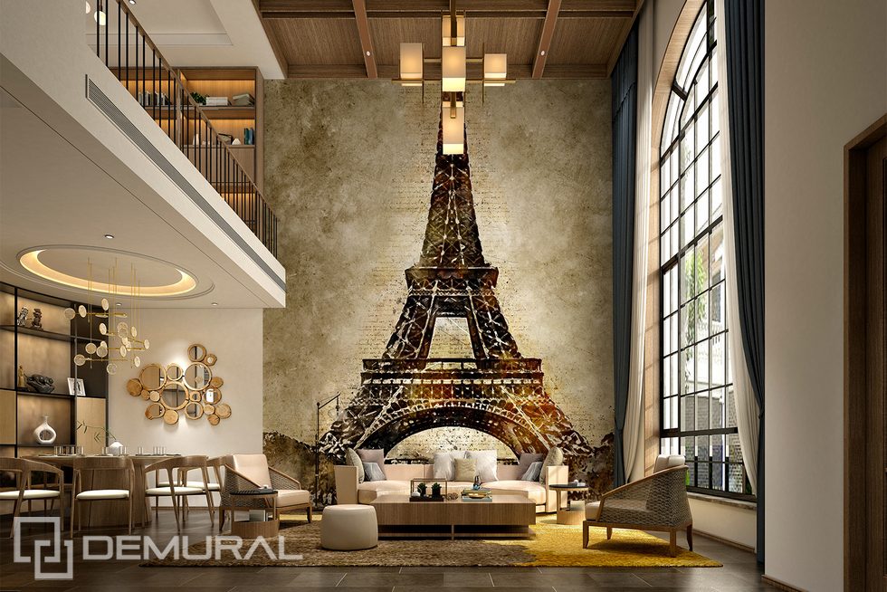 Velká freska v domě? Proč ne?! Fototapety Eiffelova věž Fototapety Demural