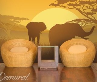 sloni na safari fototapety krajin fototapety demural